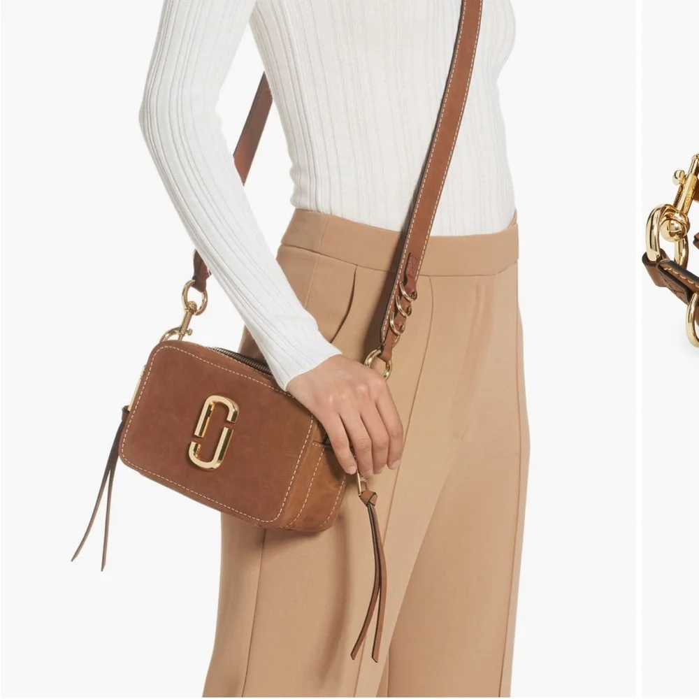 Marc Jacobs Softshot 21 Brown Crossbody Bag with Adjustable Strap - Picture 2 of 16